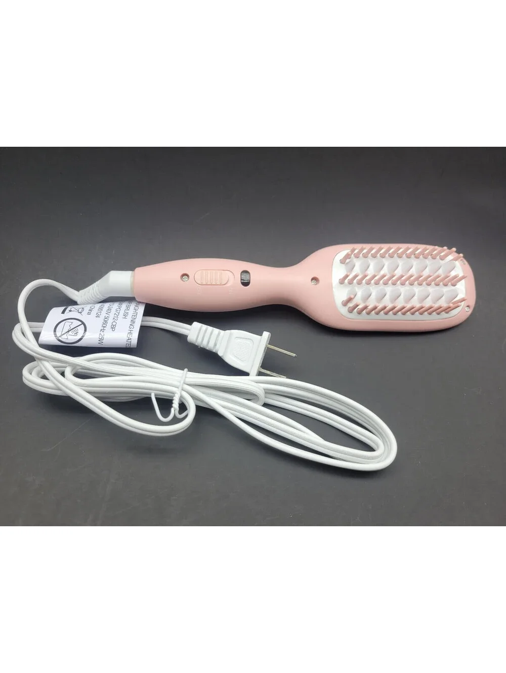 Vivitar Vivacious Travel Size Straightening Heated Compact Hair Brush Pink